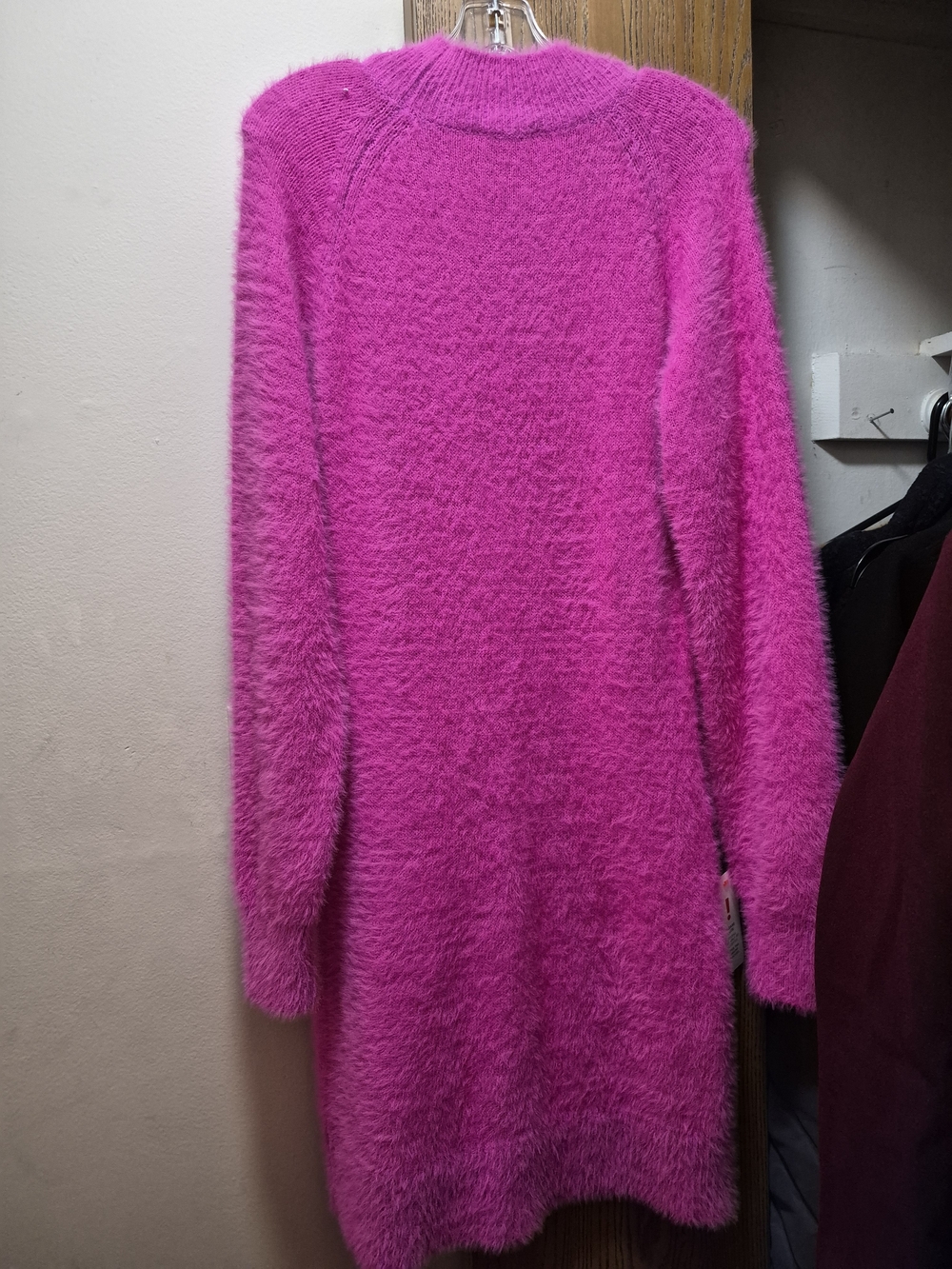 Bardot MSRP $139 Adeline Fuzzy Knit Mock Neck Sweater Dress - Picture 8 of 8